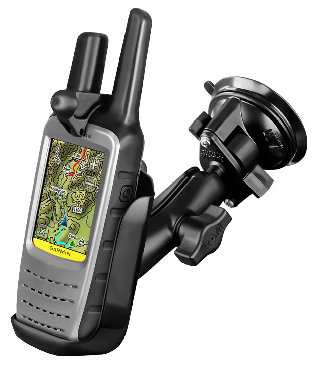 RAM Twist-Lock Suction Cup 1" Ball Composite Mount for Garmin Rino 610, 650 & 655t