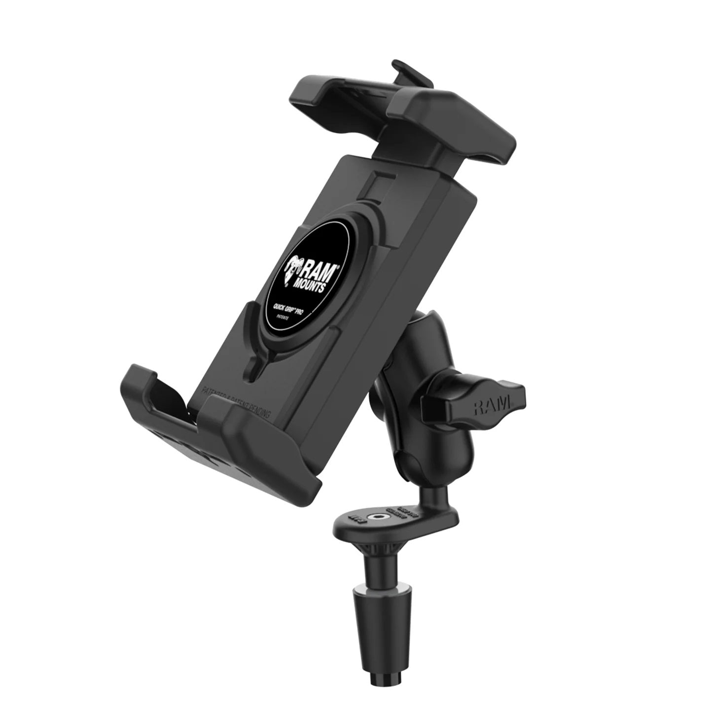 RAM® Quick-Grip™ Pro XL Motorcycle Fork Stem Phone Mount – Short Arm