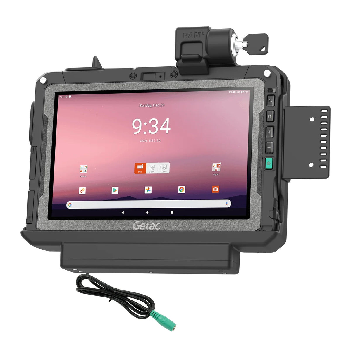 RAM Form-Fit Locking Powered Dock for Getac ZX10 – RAM-HOL-GE4PKLU