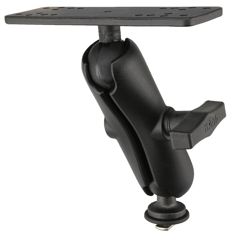 RAM 1.5" Track Ball Marine Mount with Universal 6.25" x 2" Rectangular Plate