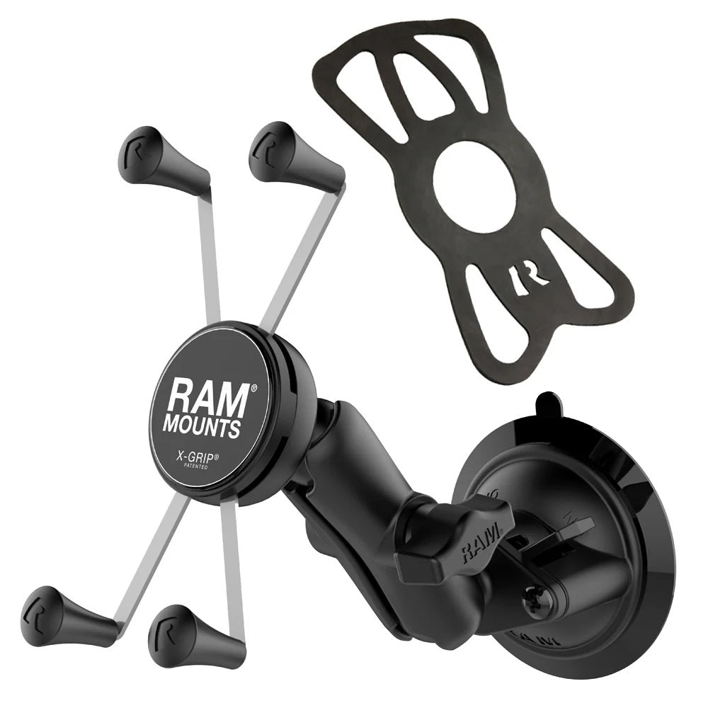 Ultra-Secure Twist-Lock Suction Mount with Heavy-Duty X-Grip Cradle for Large Phones - Medium