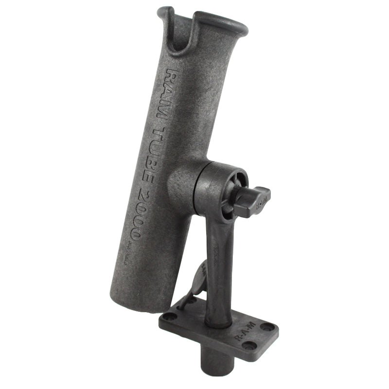 RAM Tube Fishing Rod Holder with Spline Post and Flush Mount Base