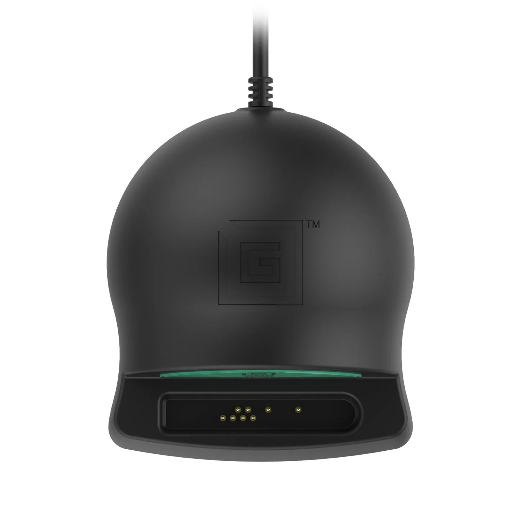 Top view of GDS Tech D7AU desktop dock with pogo pin charging contacts