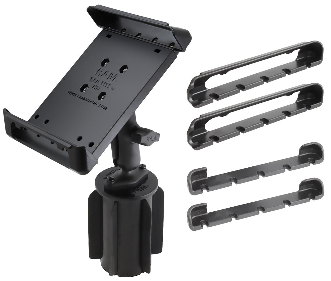 RAM-A-CAN Cup Holder Mount with Tab-Tite Holder for Small Tablets