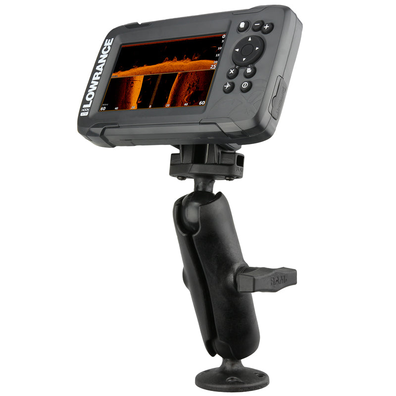 RAM Composite Drill Down 1.5" Ball Mount for Lowrance Hook2 & Reveal 5