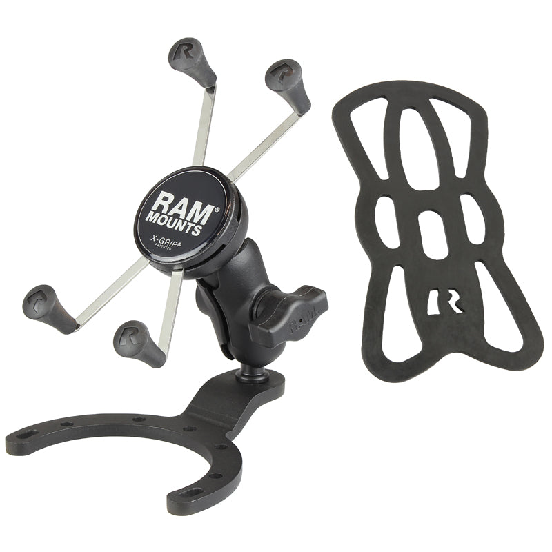 RAM Motorcycle Gas Tank Large Base Mount and X-Grip Holder for Plus Size Phones