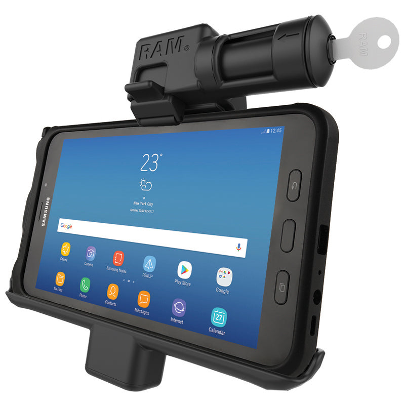RAM Locking Powered Dock/Holder for Samsung Galaxy Tab Active 2 & Tab Active 8.0