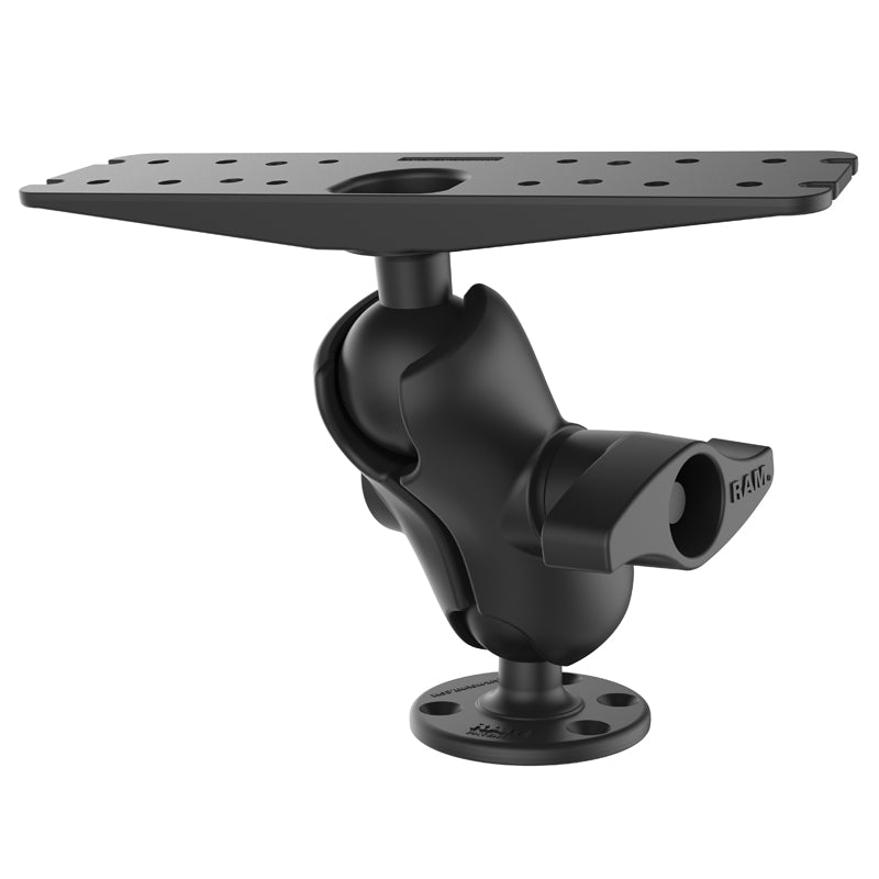 RAM® Large Marine Electronics Drill-Down Mount with 2.25" Ball – Short Arm