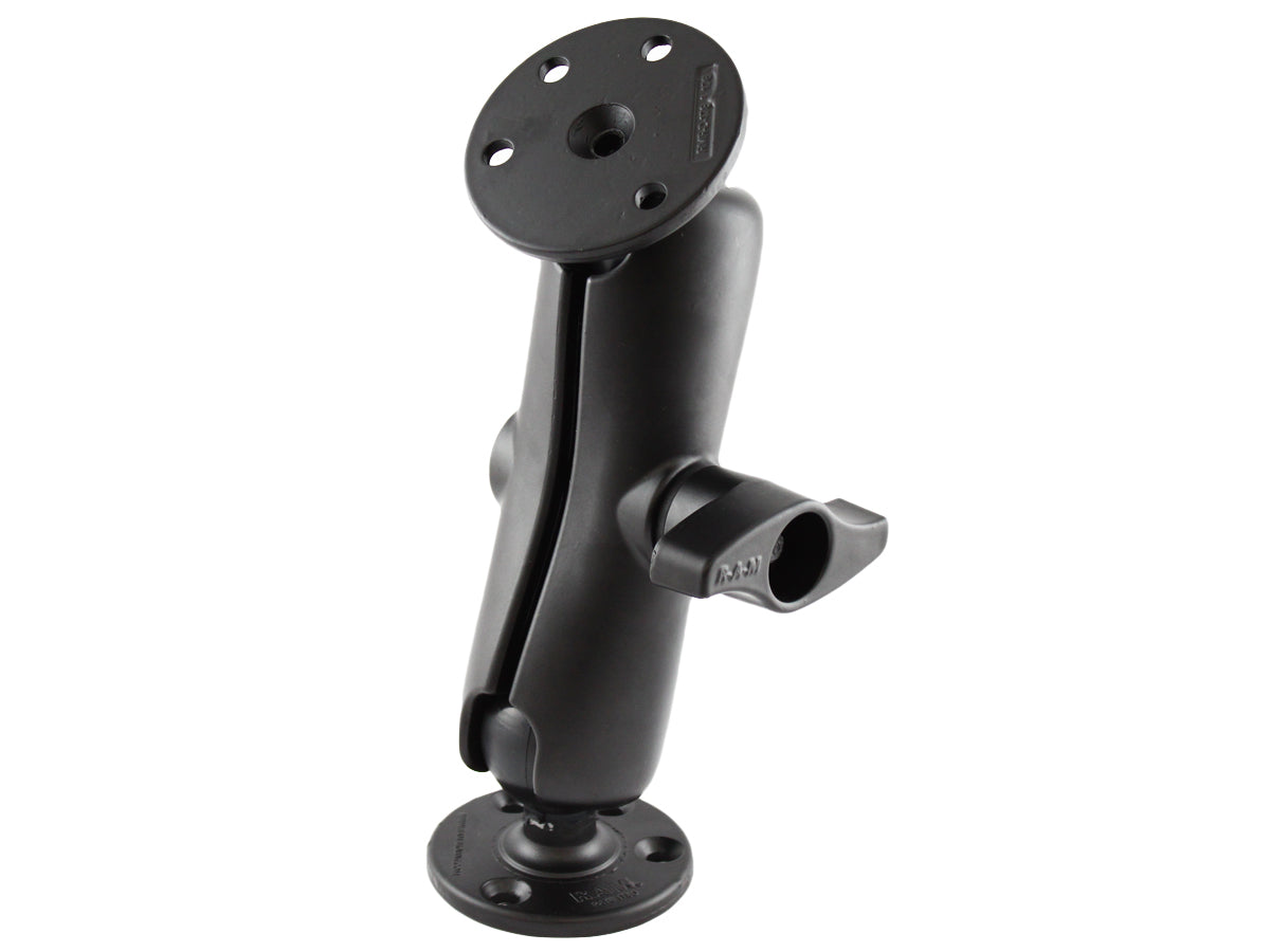 RAM Drill Down Mount with Two Round 2.25" Ball Bases
