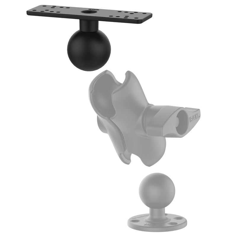 RAM Mount 6.25" x 2" Marine Electronics Base Plate with 2.25" Ball