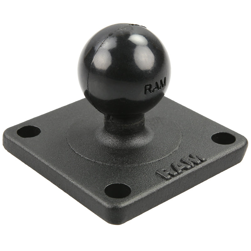 RAM Mount 2" x 2" Square Base with 1" Rubber Ball