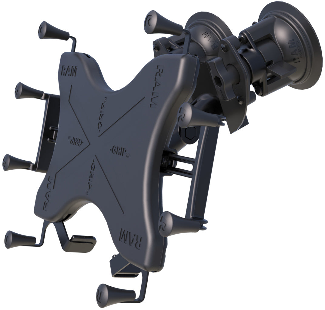 RAM® X-Grip® 12"–13" Tablet Mount with Twist-Lock Pivot Suction | Heavy-Duty Vehicle & Fleet Tablet Holder