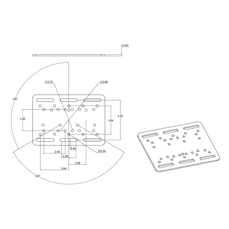 RAM Mount Forklift / Lift Truck Overhead Guard Base