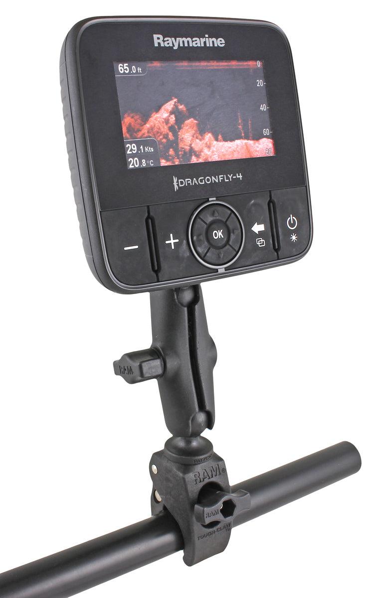 RAM® Tough-Claw™ Small Rail Clamp Mount for Raymarine Dragonfly Fishfinders