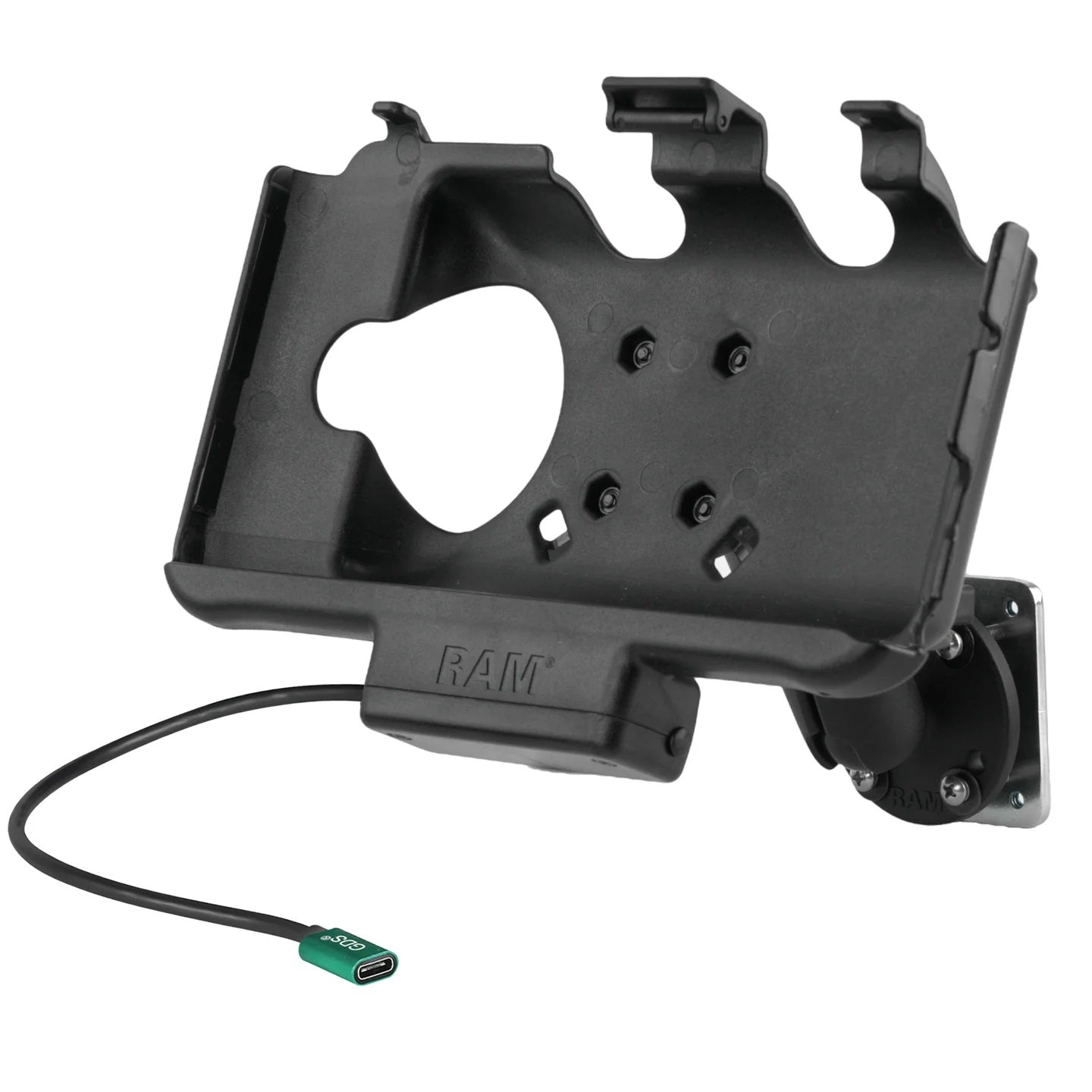 RAM EZ-Rollr USB-C Powered Mount with Backing Plate for Samsung Tab Active5, 3 & 2