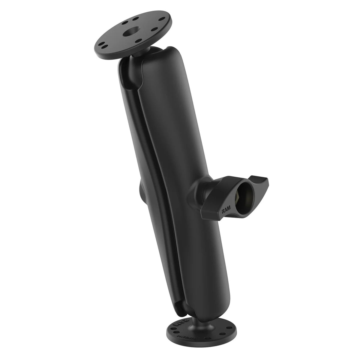 RAM® C Size Long Double Ball Drill-Down Mount with Metal Knob & Two Round Bases – RAM-101MU-D