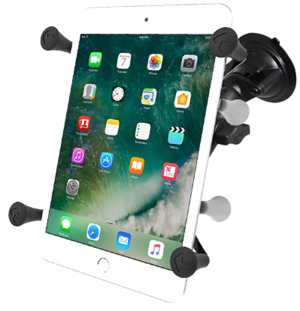 RAM® X-Grip® 7"-8" Tablet Mount with Twist-Lock™ Suction Cup | Rugged Adjustable Vehicle Tablet Holder