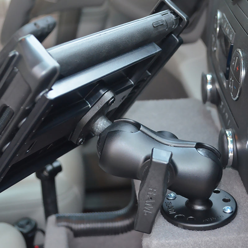 RAM Flat Surface Drill Down Short Mount with Round & Diamond 1.5" Ball Bases