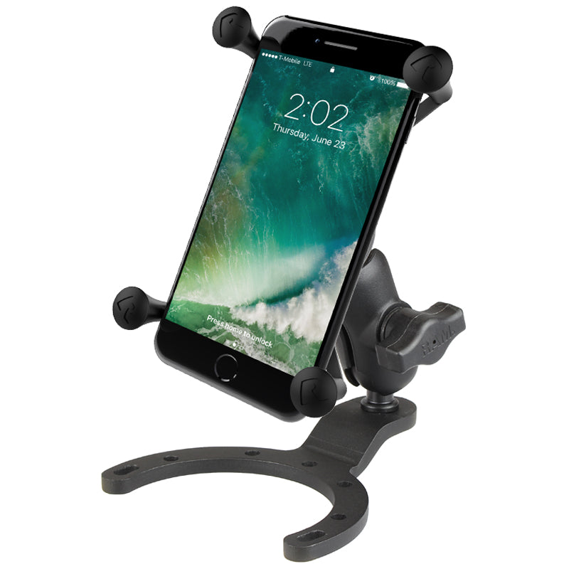 RAM Motorcycle Gas Tank Large Base Mount and X-Grip Holder for Plus Size Phones