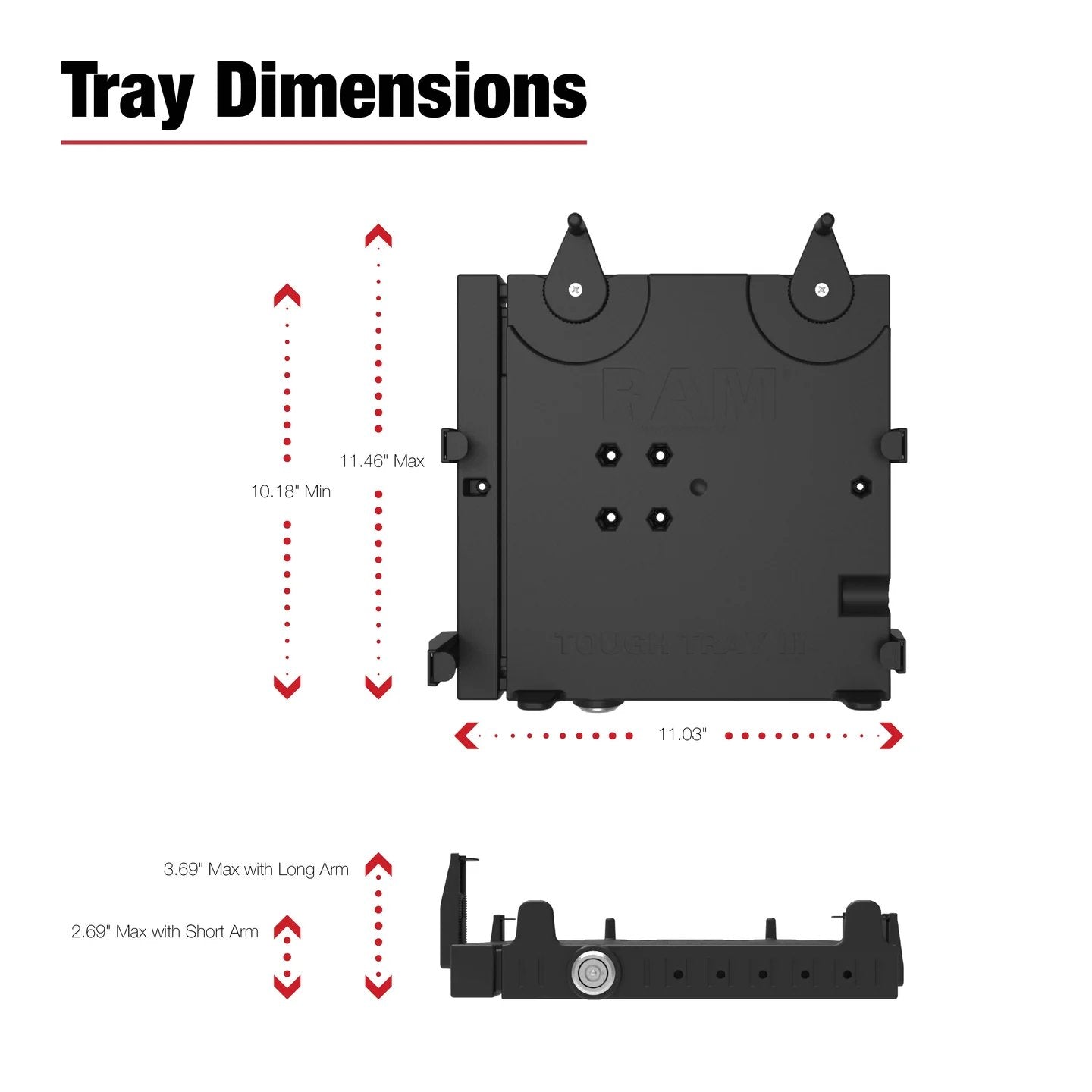 No-Drill Laptop Vehicle Mount for 2019–2026 Chevy Silverado, Tahoe & More | RAM Mounts