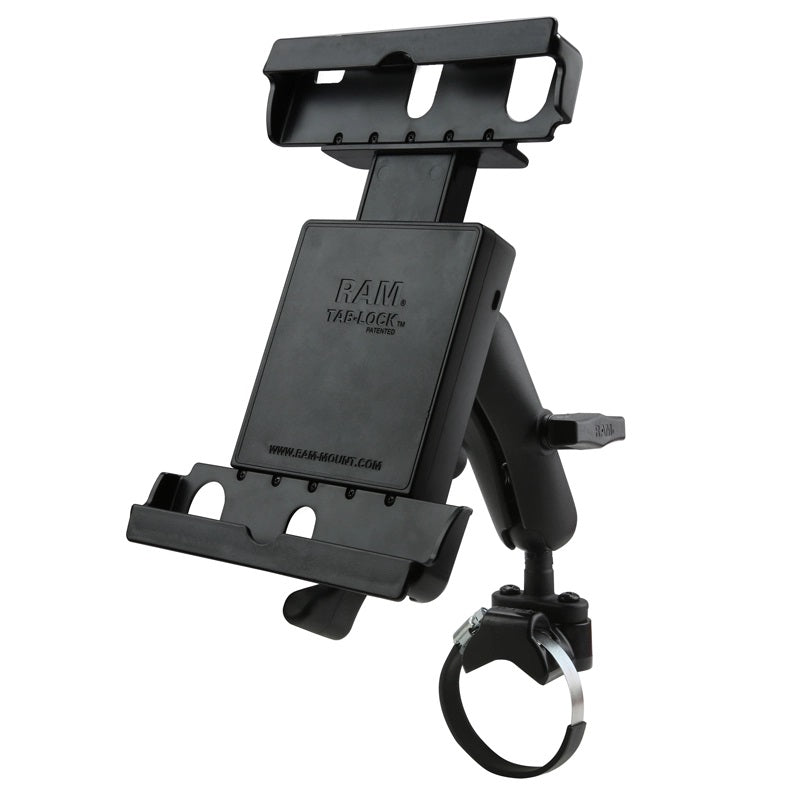 RAM ATV/UTV Rail 1.5" Ball Mount for 9" - 10.5" Tablets with Heavy Duty Cases