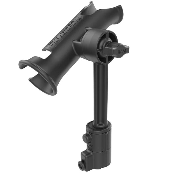 RAM Tube Jr Rod Holder with 6" Spline Post and Universal Adapt-A-Post Track Base