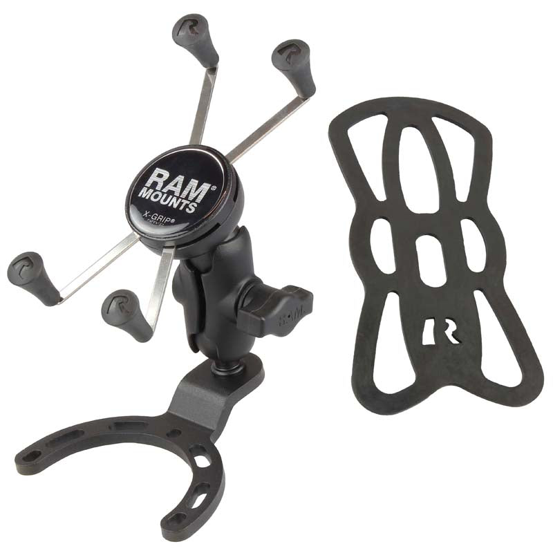 RAM Motorcycle Gas Tank Small Base Mount w/ X-Grip Holder f/ Larger Phones GPS