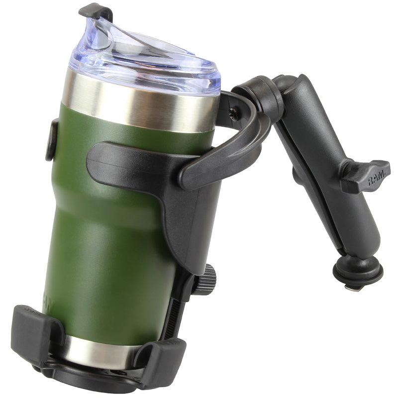 RAM Level Cup XL Long Arm Drink Cup Mount with Track Ball Adapter