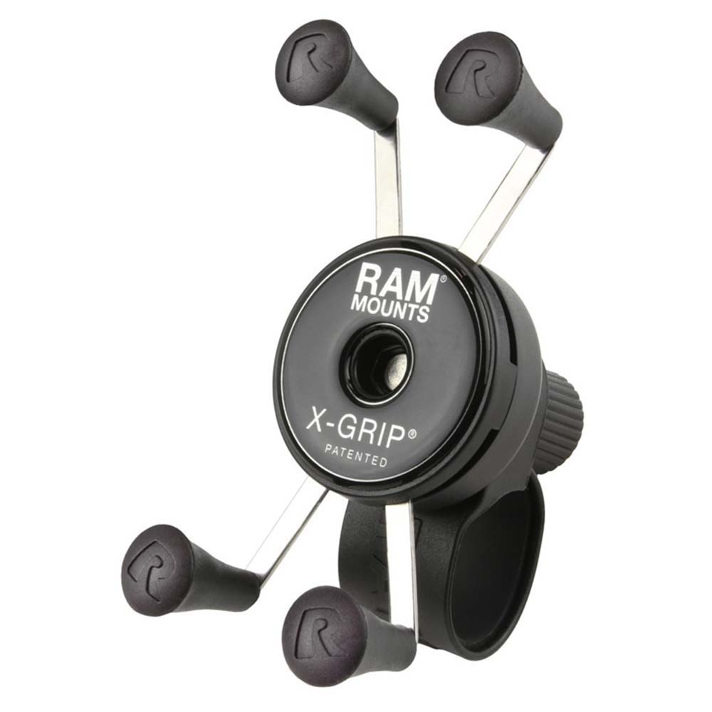 Rugged X-Grip Bike & Motorcycle Phone Mount with Tough-Strap Low-Profile Handlebar Base