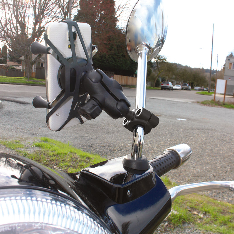 RAM X-Grip Phone Mount with 1" Ball & Torque Small Rail Base – Short Arm | Secure Phone Holder