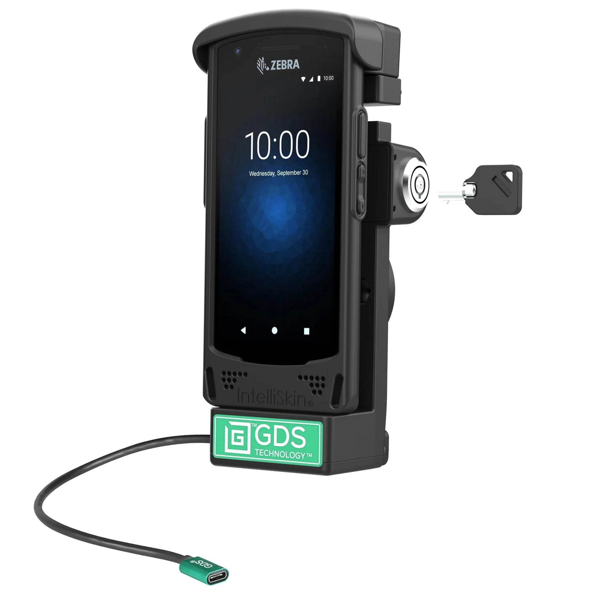 RAM-GDS-DOCKL-V12-ZE16CPU powered dock with lock for Zebra TC52 and TC57 handheld computer
