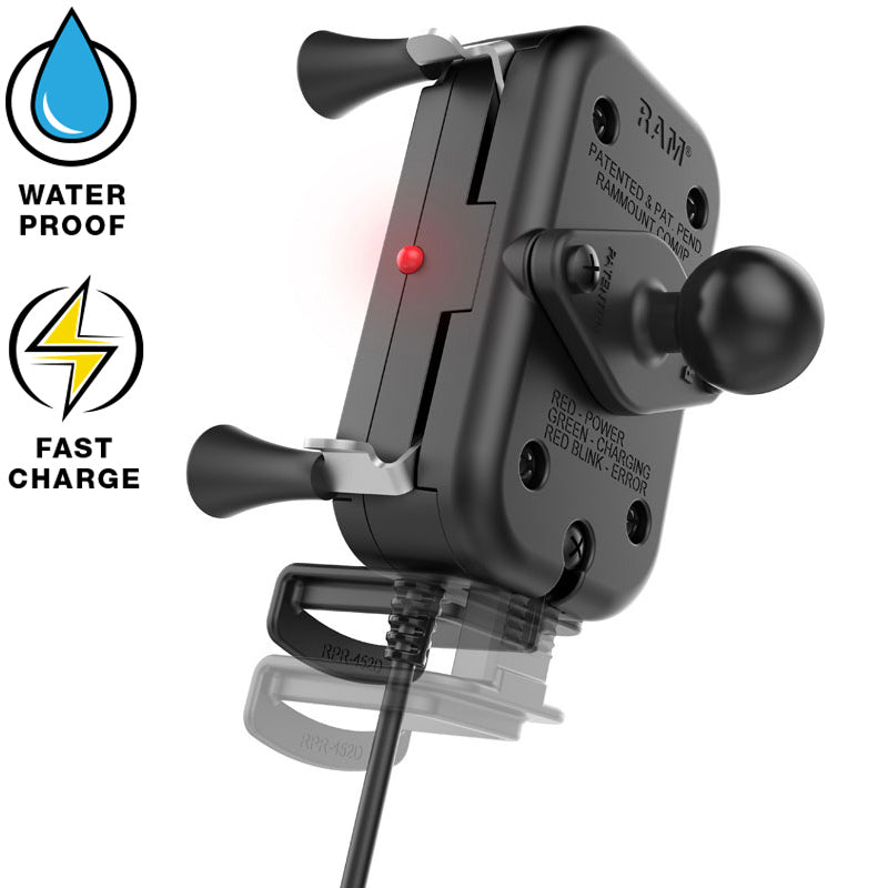 RAM Tough-Charge 15W Waterproof Wireless Charging Mount with Tough-Claw