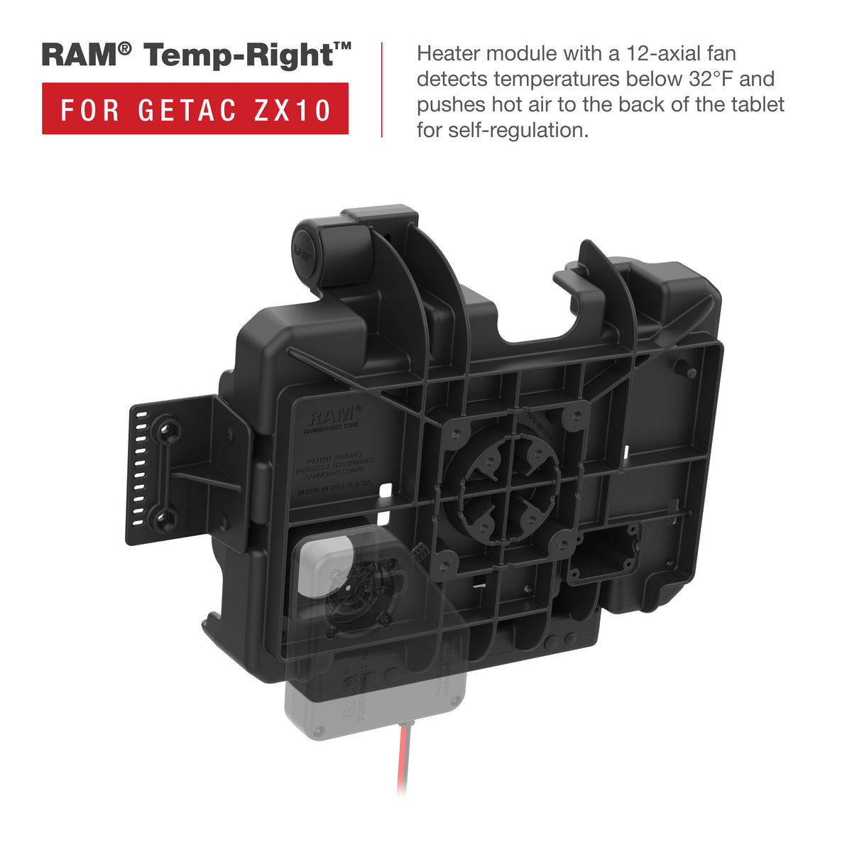 RAM Form-Fit Tablet Holder for Getac ZX10 – RAM-HOL-GE4U