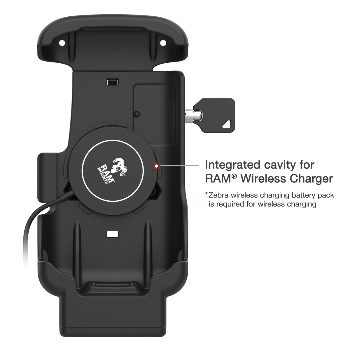 RAM Key-Locking Form-Fit Dock for Zebra TC53 & TC58 – RAM-HOL-ZE17L-NP-2U