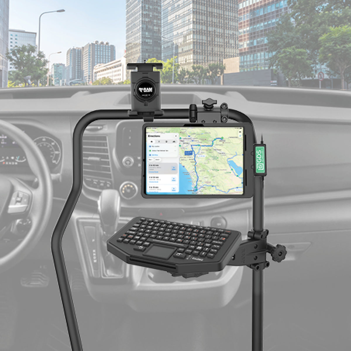 RAM Tough-Bar Vehicle Mounting Base for 2015-2025 Ford Transit Cargo Van with 4" Display – RAM-TB-21