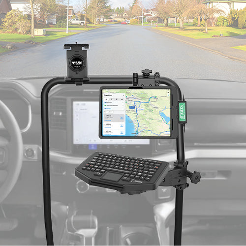 RAM Tough-Bar Vehicle Mounting Base for 2022-2025 Ford F-150 Lightning Pro with 12" Display – RAM-TB-28