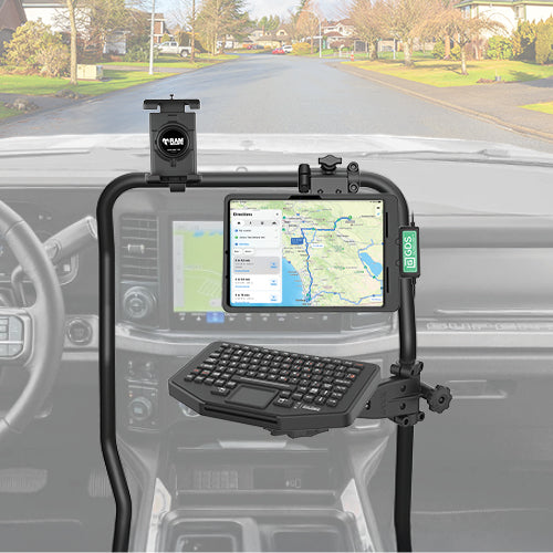 RAM Tough-Bar Vehicle Mounting Base for 2021-2026 Ford F-150 & 2023-2026 Super Duty with Center Console & Head-Up Display – RAM-TB-29