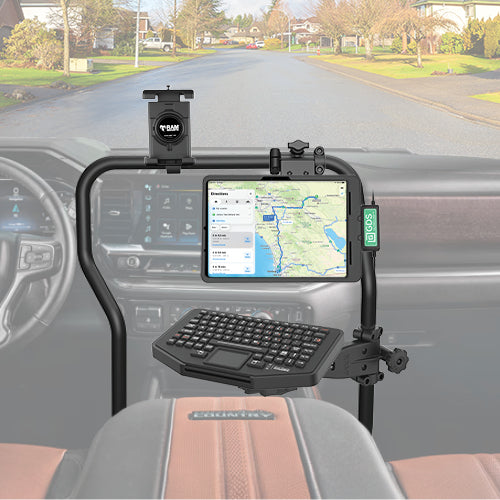 RAM Tough-Bar Vehicle Mounting Base for 2022-2026 Chevy Silverado & GMC Sierra with 13.4" Display – RAM-TB-31