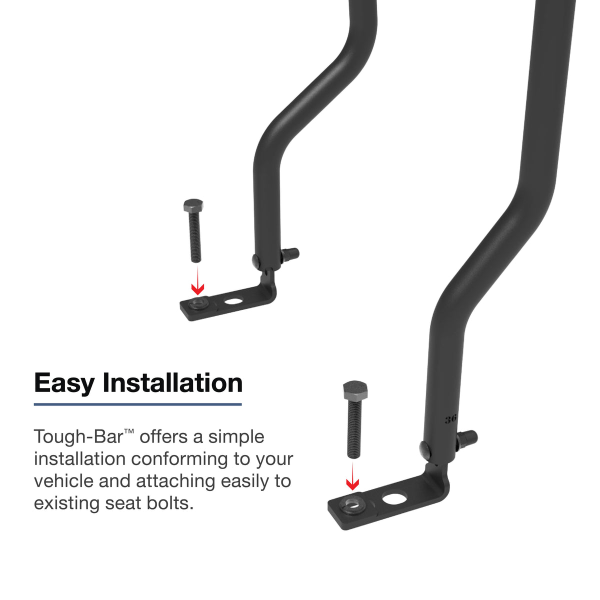 RAM Tough-Bar Vehicle Mounting Base for 2024-2026 Jeep Wrangler & Gladiator – RAM-TB-36