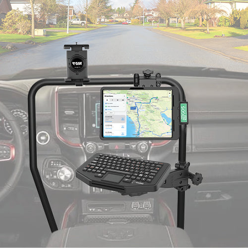 RAM Tough-Bar Vehicle Mounting Base for 2019-2026 Ram 1500 with Bench Seat & 8.4" or 12" Display – RAM-TB-40