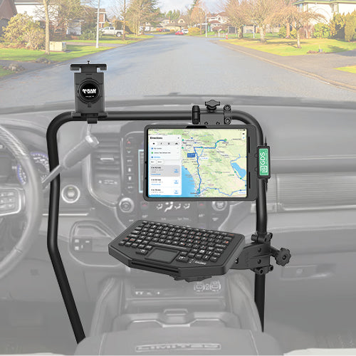 RAM Tough-Bar Vehicle Mounting Base for 2019-2026 Ram 2500-5500 with 5", 8.4" & 12" Display – RAM-TB-41
