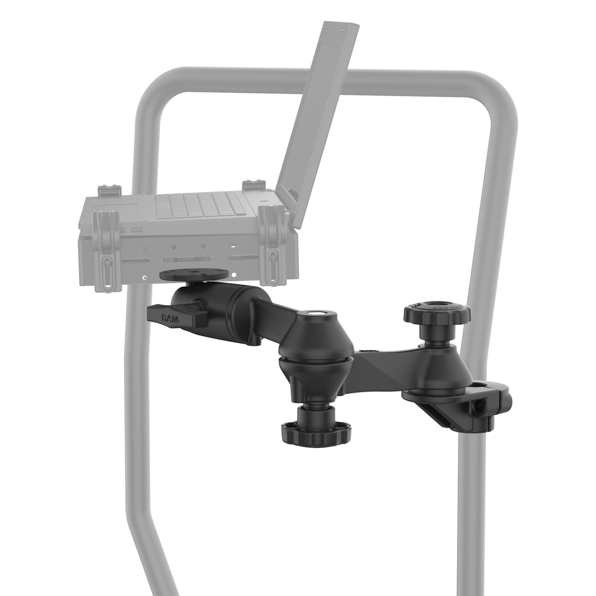 RAM 90-Degree Dual Swing Arm Mount with C Size Ball for Tough-Bar – RAM-TB-471-SW2BU