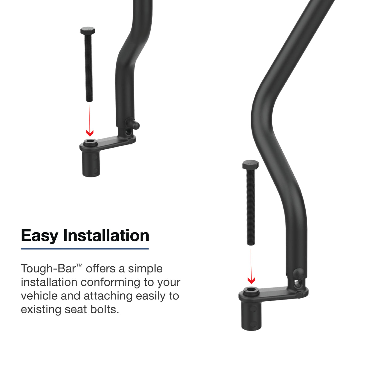 RAM Tough-Bar Vehicle Mounting Base for Ford F-Series with 12" Display – RAM-TB-73