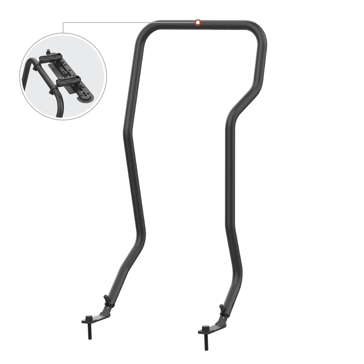 RAM Tough-Bar Vehicle Mounting Base with Tough-Track for 2018-2023 Jeep Wrangler & 2020-2023 Gladiator – RAM-TB-9-DT-204-TRA1