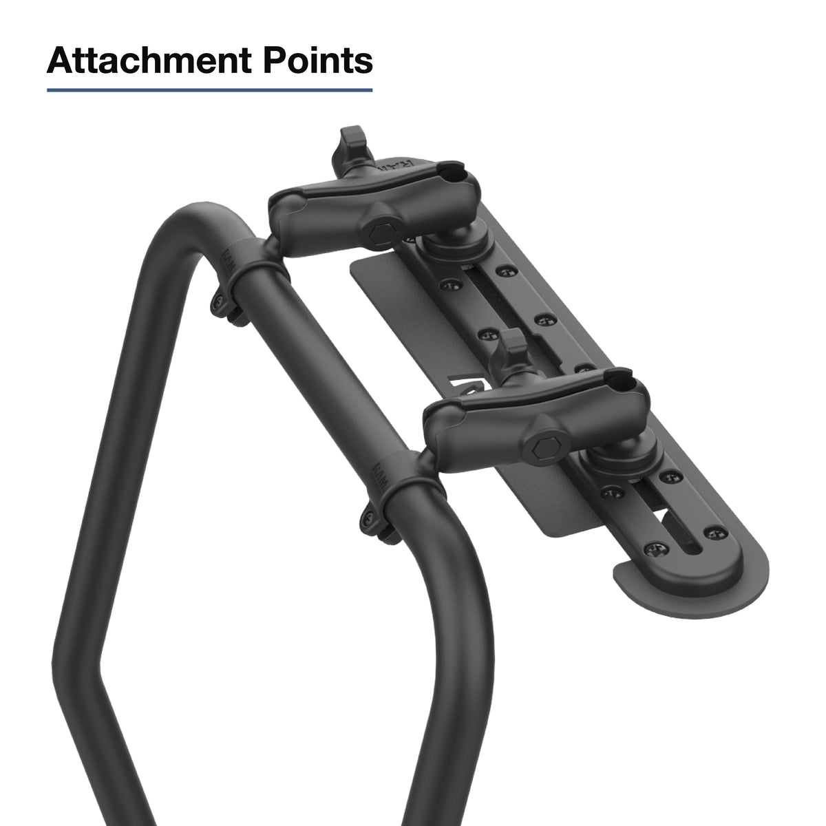 RAM Tough-Bar Vehicle Mounting Base with Tough-Track for 2018-2023 Jeep Wrangler & 2020-2023 Gladiator – RAM-TB-9-DT-204-TRA1