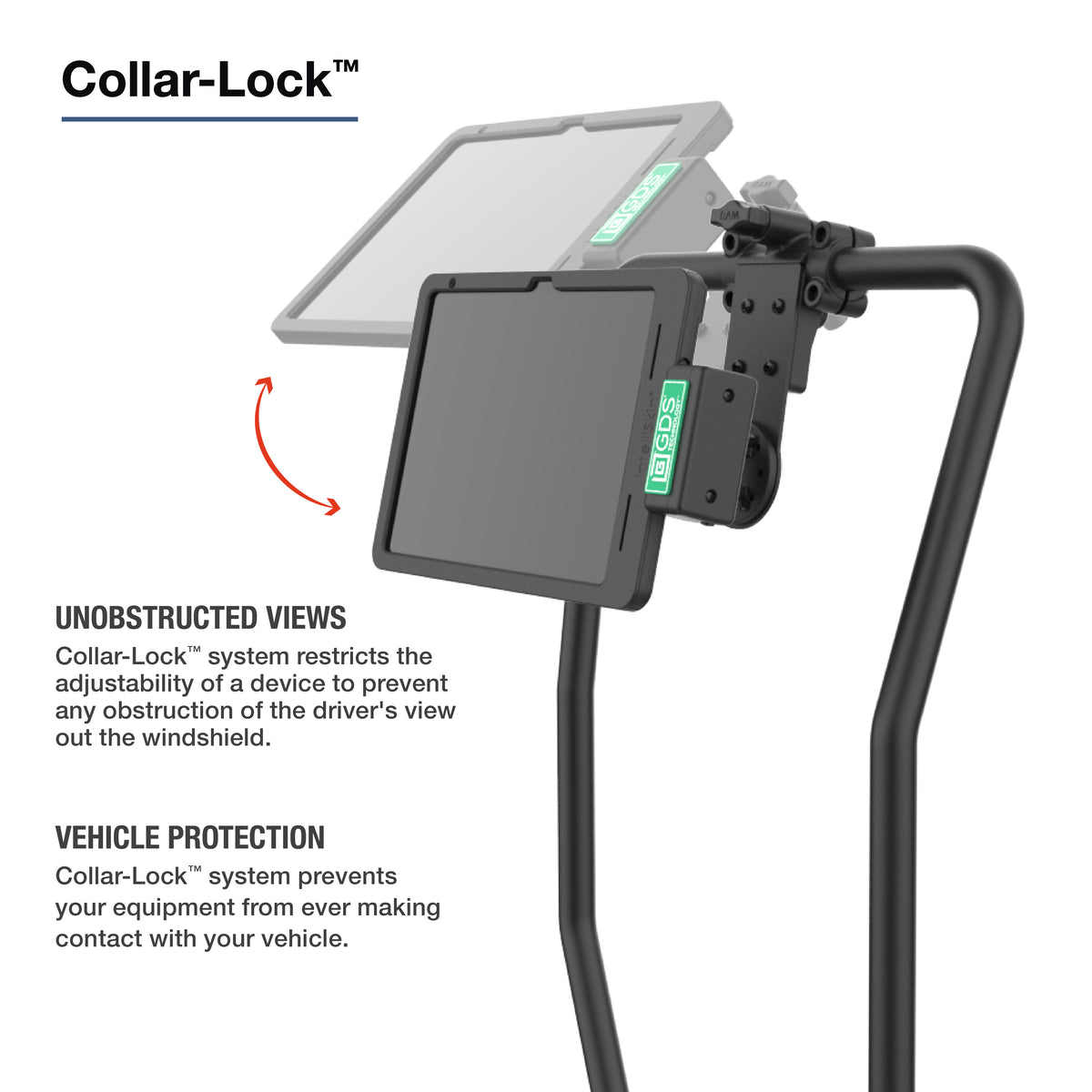 RAM Friction Hinge Mount for Tough-Bar with Roto-View & Pivot Feature – RAM-TB-FH1-PV4-ROTO1U