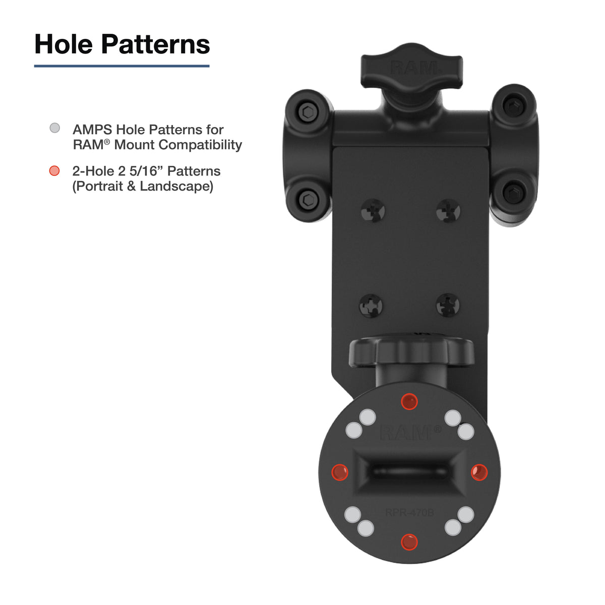 RAM Friction Hinge Mount for Tough-Bar with Pivot Feature – RAM-TB-FH1-PV4U