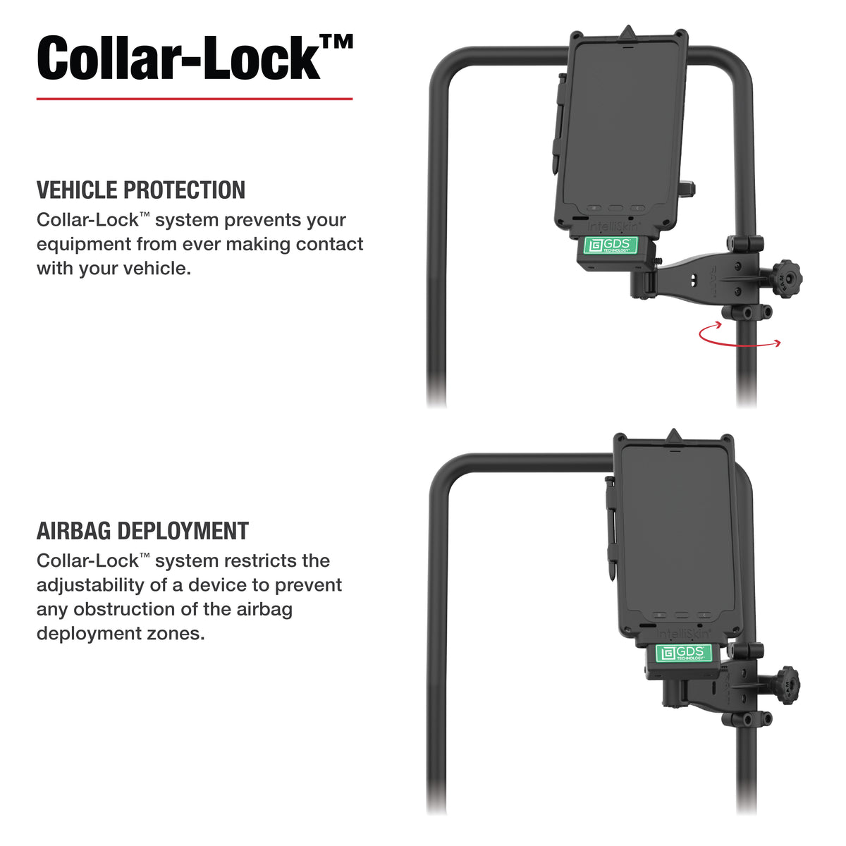 RAM Friction Hinge Arm with C Size Pin-Lock Ball for Tough-Bar – RAM-TB-FHA2-1BU
