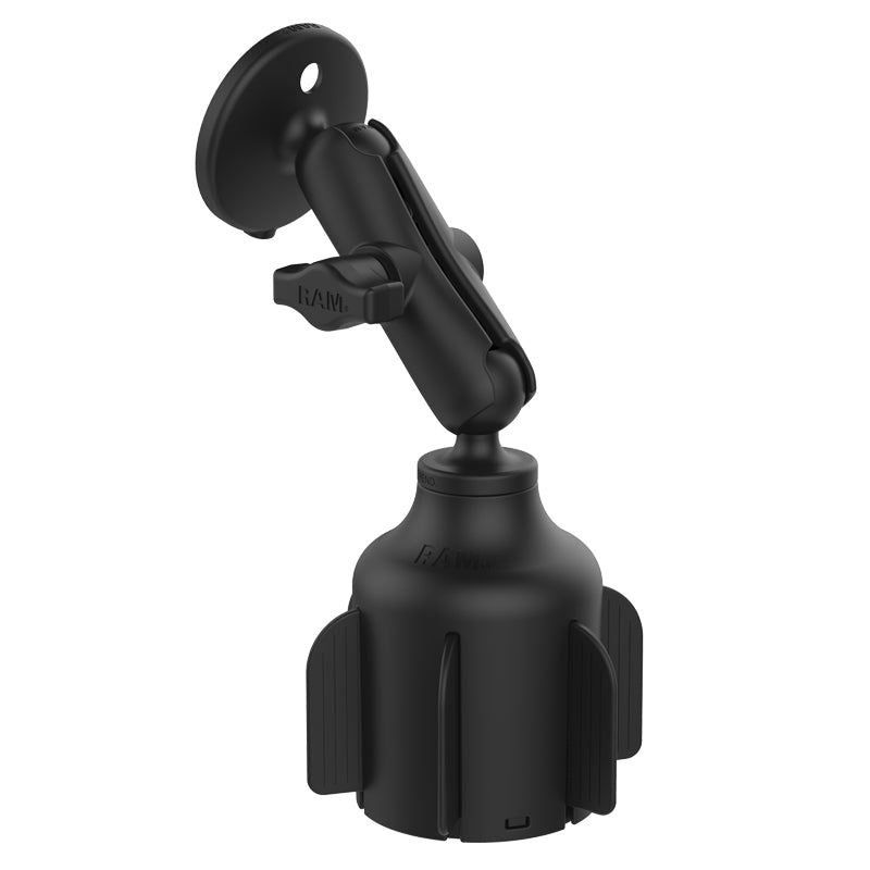 RAM Stubby Vehicle Cup Holder 1" Ball Mount with Apple 15W MagSafe Adapter