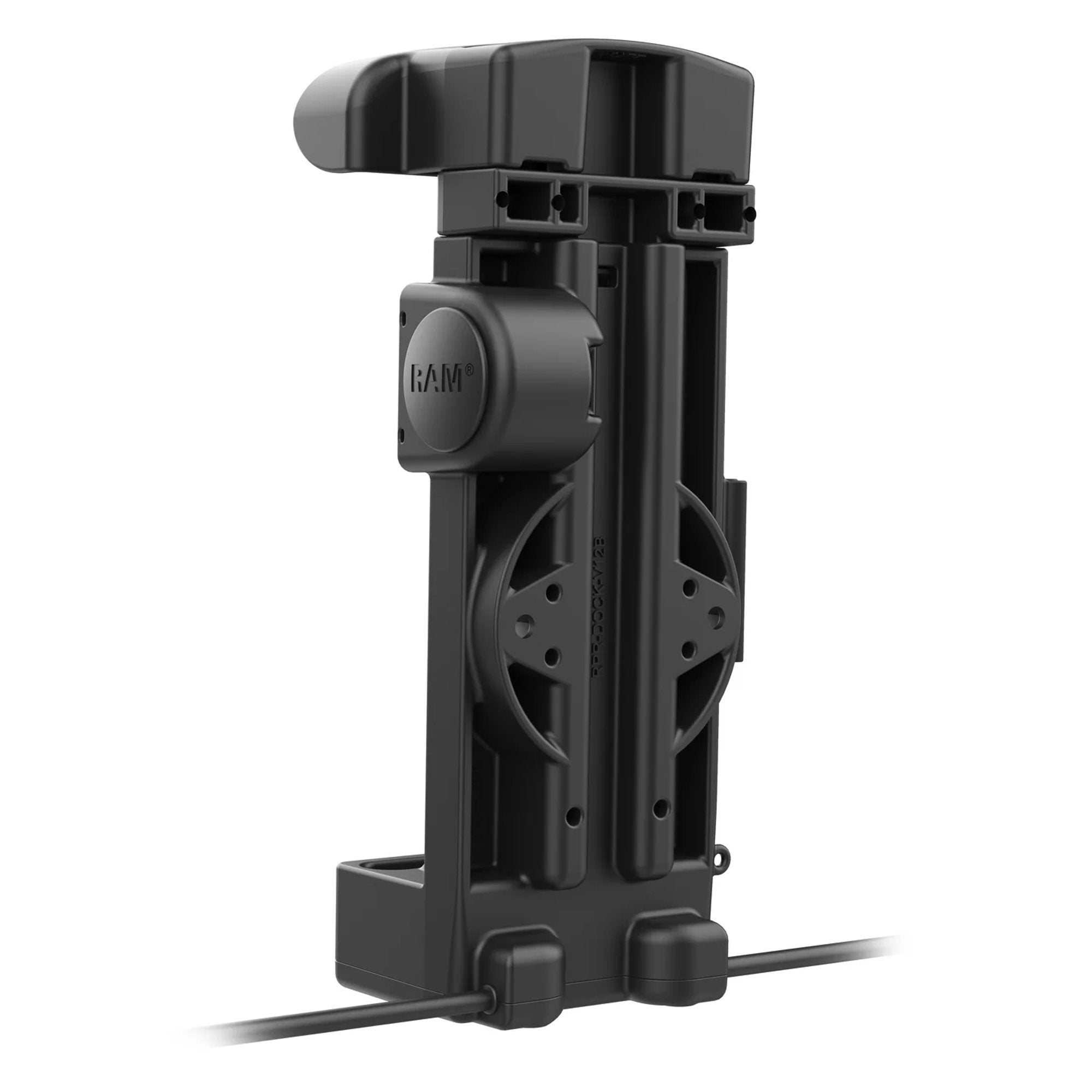 Rear view of GDS rugged vehicle dock for Zebra handheld computer